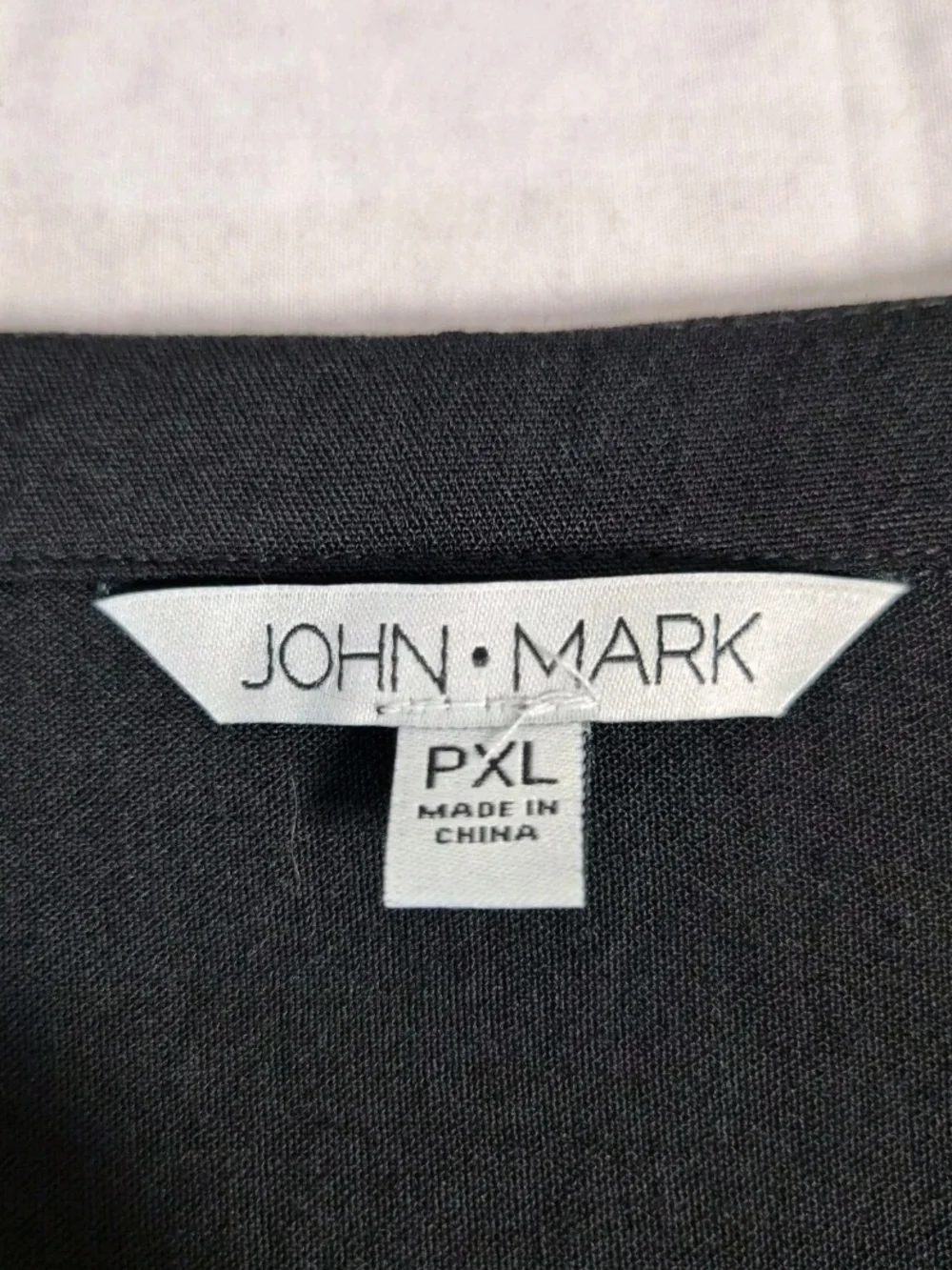 John Mark Women's Size PXL Crochet Button Up Shirt Tunic Black Long Sleeve 25 - Picture 9 of 14